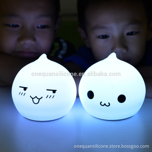 2016 Waterdrop Silicon Night Light LED Colorful Changing Night Light Sensitive Tap Control water-drop Gift for every night